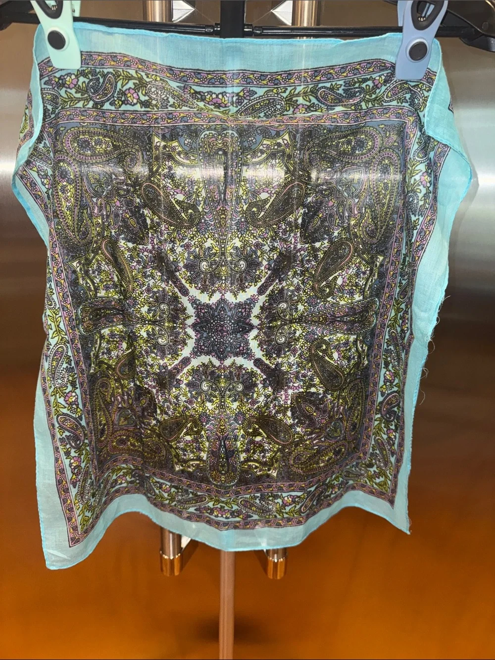 NWOT Women's Light Blue Paisley Print Top